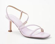 New Ann Taylor Leather Strappy Heeled Sandals Sz 9 Orchid Bloom open toe 585420