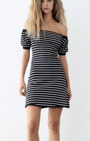 Balloon Sleeve Mini Dress