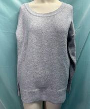 Ellen Tracy Women’s Light Gray Long Sleeves Crewneck Sweater Size Medium