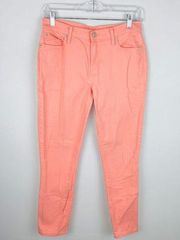 Gap Melon Orange Cropped Skinny Jeans 25R