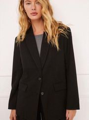 Something Navy Black Oversized Blazer