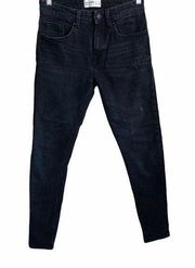 Pull&Bear ASOS Black Distressed Skinny Denim Jeans