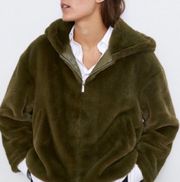 Furry Green  Jacket