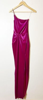 Nookie Amara Gown Pink Velvet Dress NWT Size XS