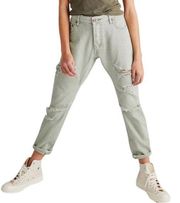 One Teaspoon Free People Collab Faded Khaki Saints Boyfriend Jeans Size 26 NEW