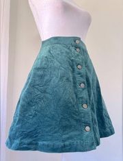 Uniqlo Dark Green Corduroy Mini Skirt