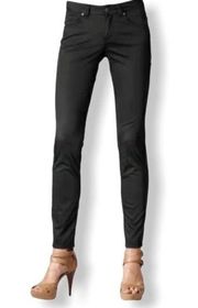 CAbi Bree Sateen Skinny Black Pant Size 6