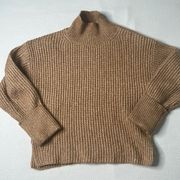 Topshop Tan Turtleneck Knit Sweater