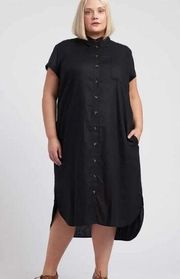 Universal Standard Cotton button down shirt dress