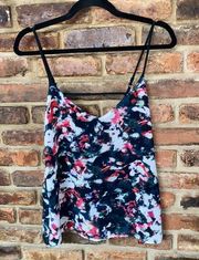 Eight Sixty Multicolored Abstract Floral Print Camisole Tank Top Women's Size XS