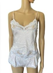 Christian Dior Vintage 70s Pink Luxe Romantic Dreamy Lace Lingerie Romper Teddie