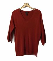 ✨ NY&Co Women's V-Neck Sweater Coco Red✨