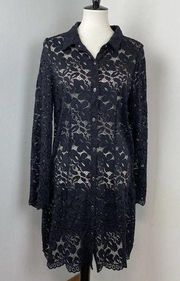 NEW Vertigo Collection Black Lace Cardigan XL