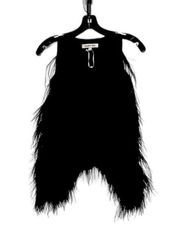 ELIZABETH AND JAMES Ostrich Feather Vest, New
