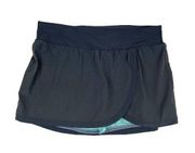 UNDER ARMOUR Heat Gear Dark Gray Green Mileage Run Skort Tennis Pickleball- LG