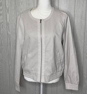 Bagatelle faux leather bomber jacket  white