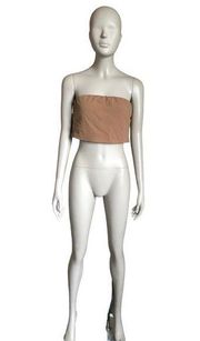 Nasty Gal NWT  Brown Strapless Crop Top