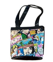 Marvel Comic Book Girlfriends Mini Tote Bag Vinyl Black 6x6x3" RARE