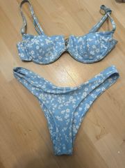 Light Blue Floral Bikini