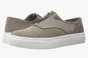 Womens gray Madden kudos sneaker with top zipper. Slip ons.