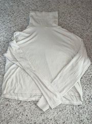 Cream Turtle Neck Top 