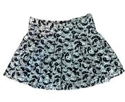 Yin Yang Pleated Mini Skirt Size 1X  Schoolgirl Tennis Cream Black Indie Geek