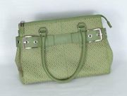 Talbots Green Structured Leather Tote Handbag