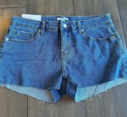 . Raw Hem Jean Shorts