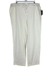 Karen Scott Petite Drawstring Active Pants, Created for Macy's - Bright White