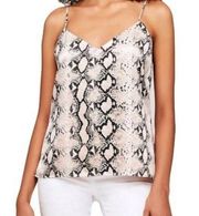 L’AGENCE Jane Spaghetti Strap 100% Silk Top in Riverbank Paloma Size XSmall NWT