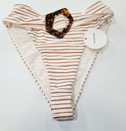 Tularosa Tasya High Waist Bottom in Bronze Stripe