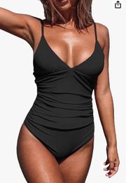 Cupshe Women's One Piece Swimsuit Tummy Control V Neck Bathing Suits