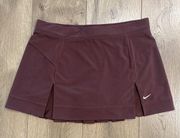 Nike Court 13” Plum Purple Pleated Tennis Skirt Size Medium