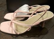 NWT NIB  pink strappy sling back sandal heel us 6 uk 4