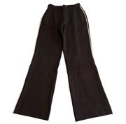 Boston Proper Dress Pants Size 4 Black Crystal Shimmer Trim Ponte Trouser NEW