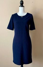 Mario Serrani  | Navy Blue Ribbed Bodycon Dress Sz S