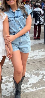 Denim Romper