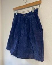 VTG 100% Leather(Suede) Navy Winter Shorts, size 4