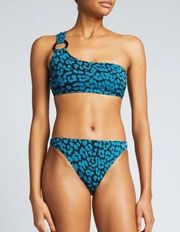 Solid & Striped Leopard The Desi Bikini Set & Pull On Pants Blue Women's Medium