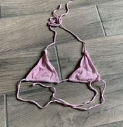 Meshki  pink lurex bikini top