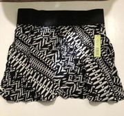 Copper Key Black & White Mini Skirt Medium