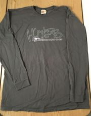 Hooters New Unisex Vintage Long Sleeve T-shirt Embroidery Gray Size XXLarge