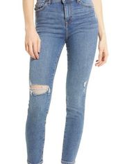 New Lovers + Friends Ricky Ripped Skinny Jeans Blue sz 26