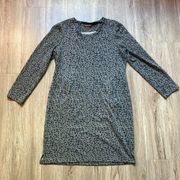 Johnston & Murphy Leopard Print A-Line Dress with Pockets Size M