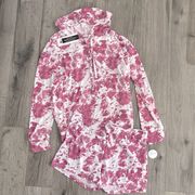 Kikit Set Medium Women’s Tie Dye Sweatshirt Pullover Shorts Lounge Comfy Pink