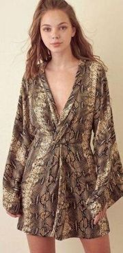 STORIA Kimono‎ Snake Print Mini Dress