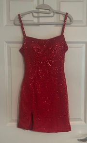 Lucy in the Sky Red Sequin dress