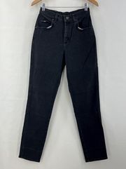 Lee  | Vintage 80s 90s High Waisted Original Mom Jeans Faded Black USA Made Sz 26