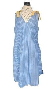 Matilda Jane Dress Sz Small Lovely Day Striped Bowed Nautical Ocean Beach Tunic