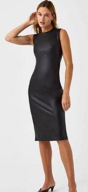 Spanx Leather-Like Sleeveless Sheath Dress